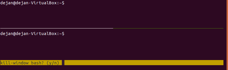The command to terminate tmux window